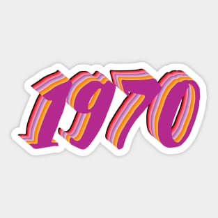 1970 Birthday Gift T-Shirt Sticker